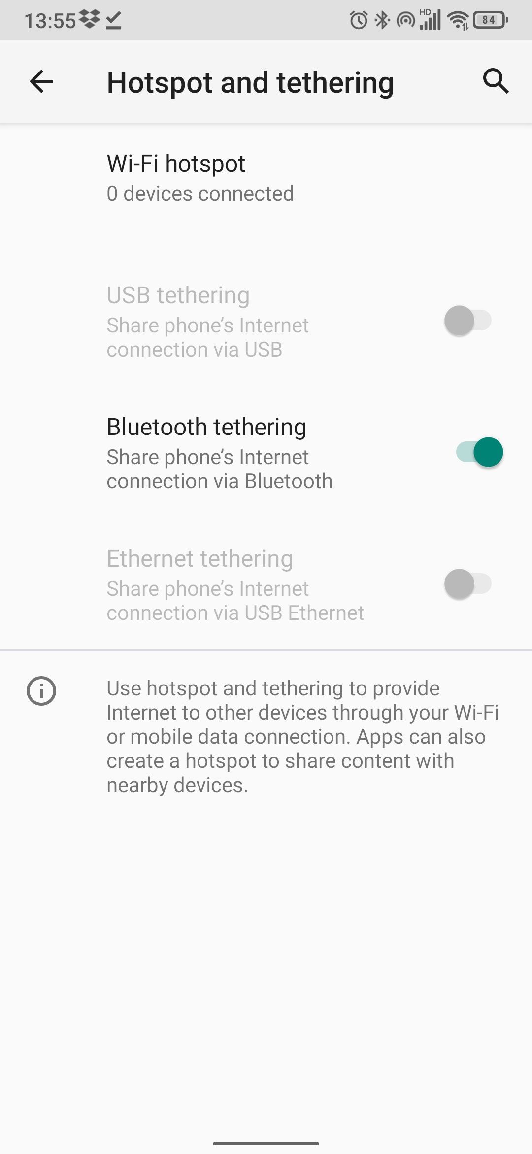 اتصال به اینترنت با بلوتوث