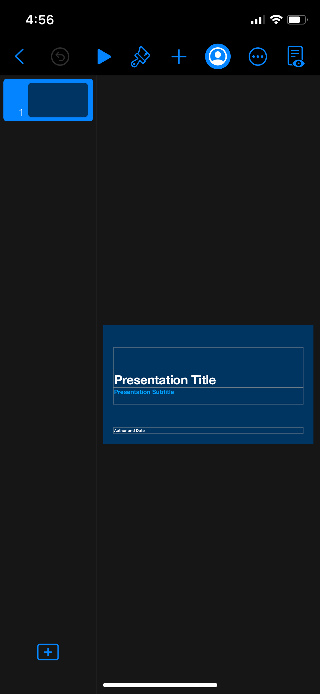 create a presentation on iphone