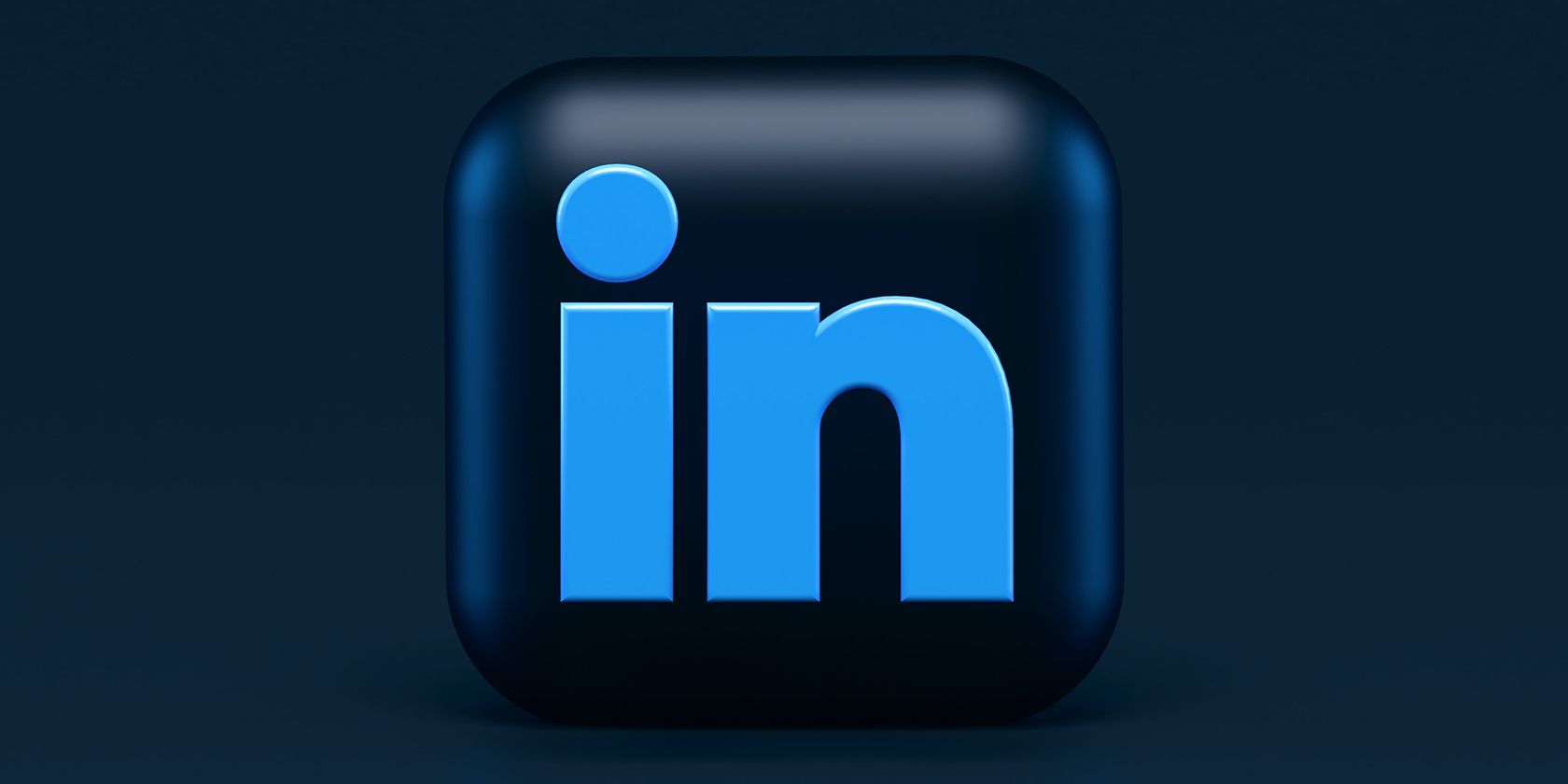 LinkedIn logo in 3D 