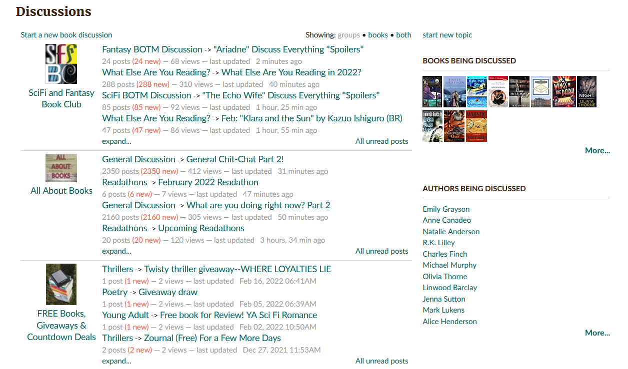 Literary Discussions on Goodreads