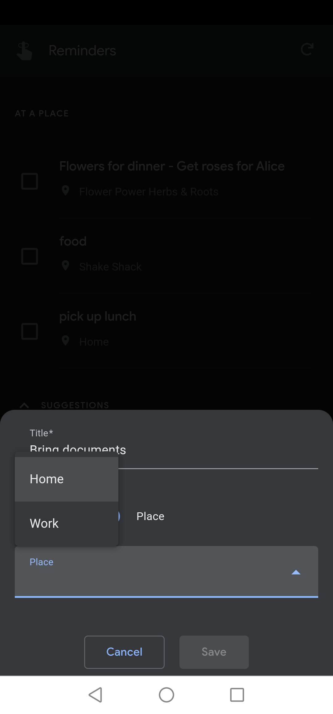 location options