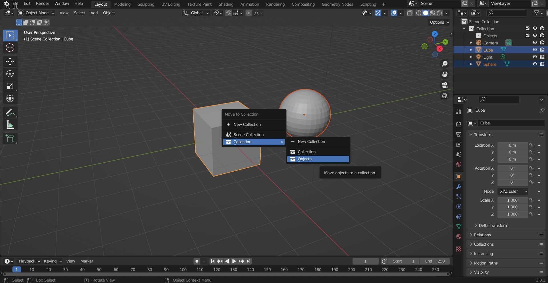 Cómo agrupar objetos en Blender