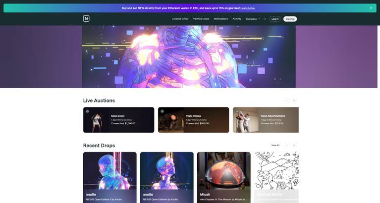 Tangkapan layar dari Gerbang Nifty. marketplace nft terbaik