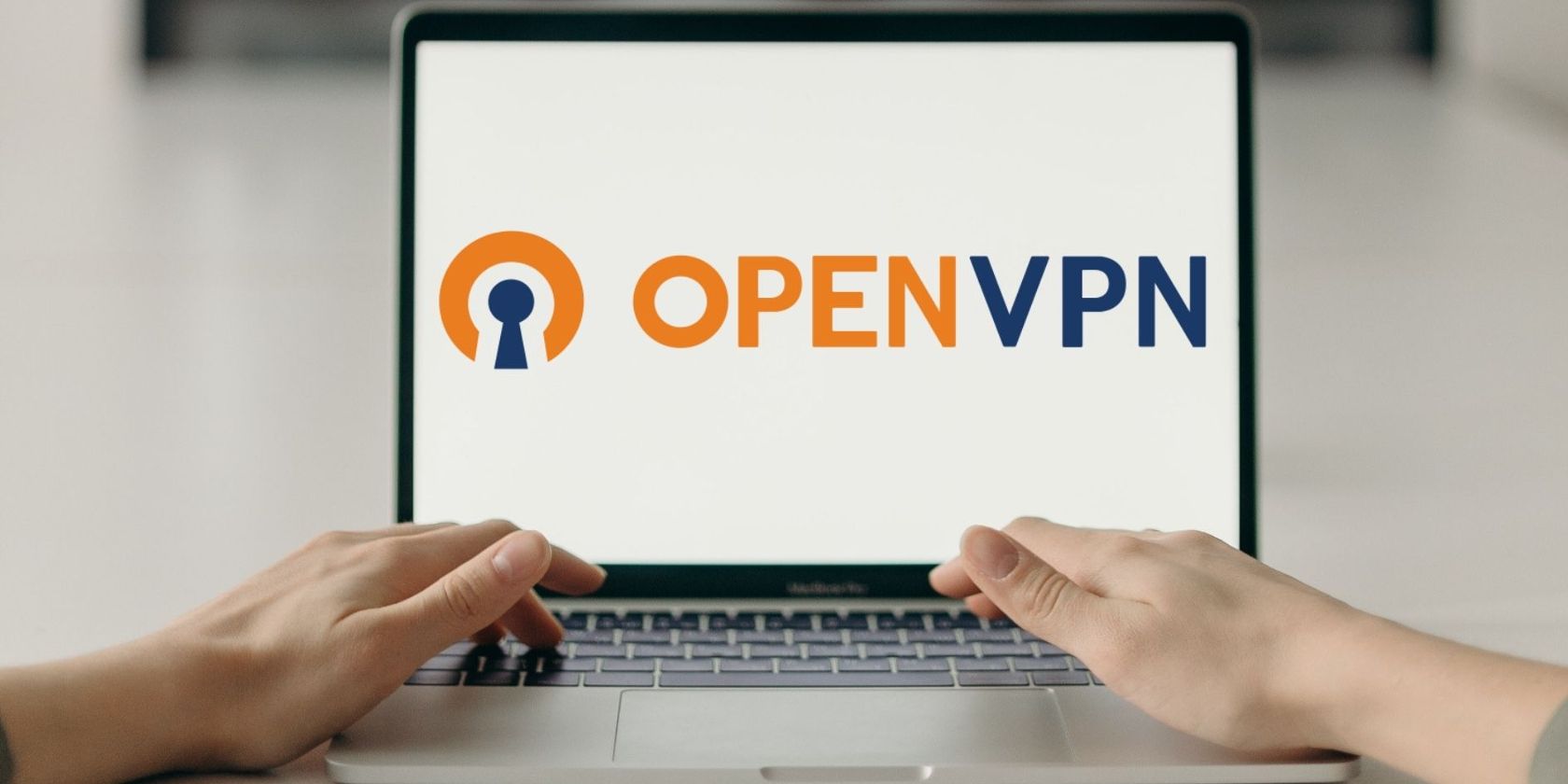openvpn logo on laptop screen