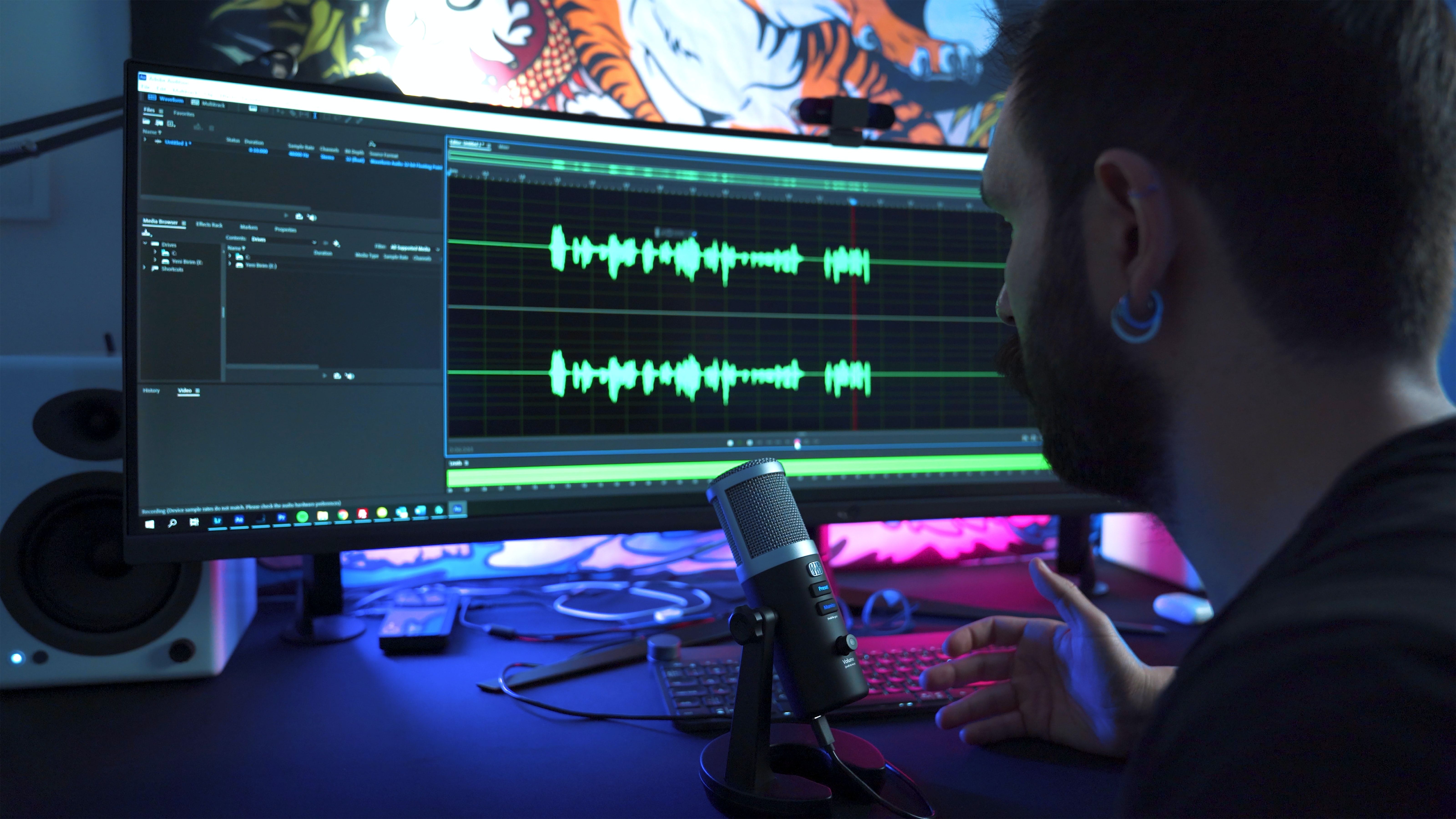 editing a podcast