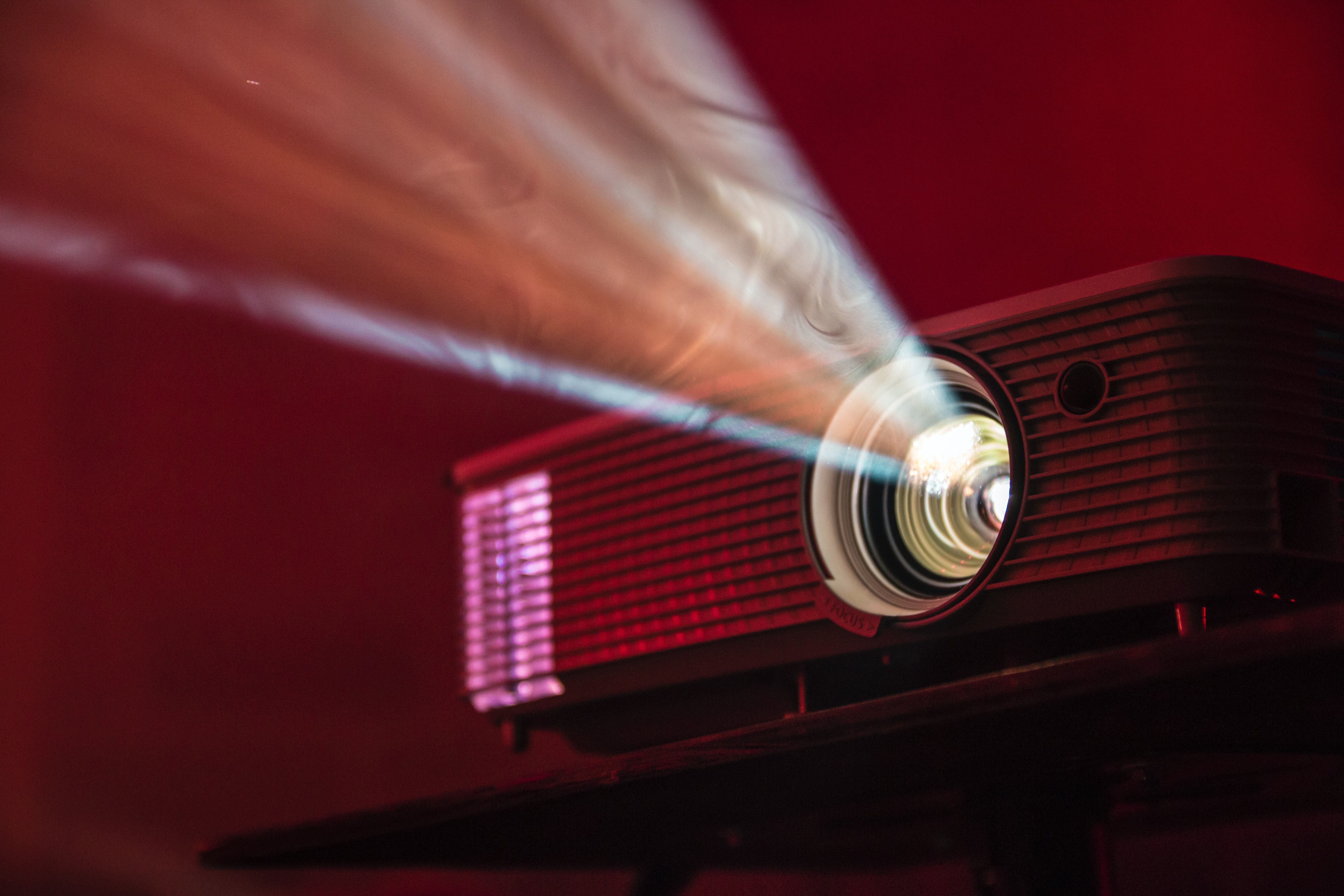 A home theater projector.