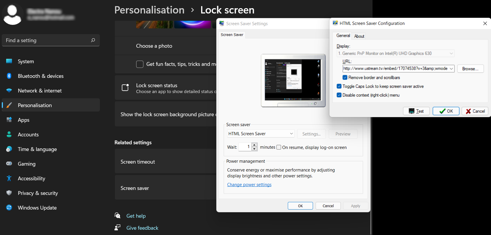 Setting Up HTML Screensaver on Windows