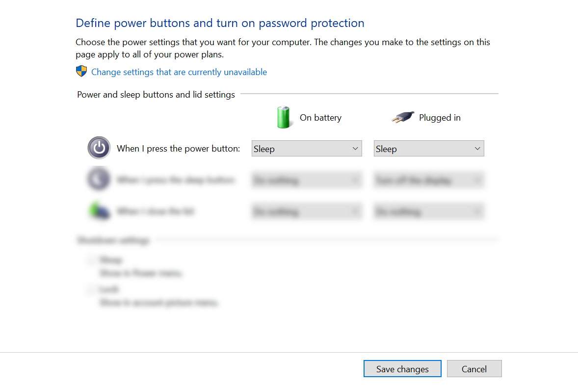 sleep power button