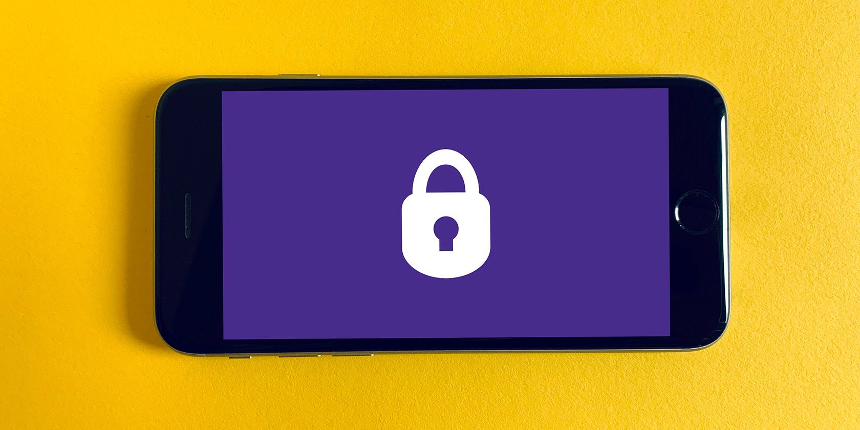 lock logo on a smartphone