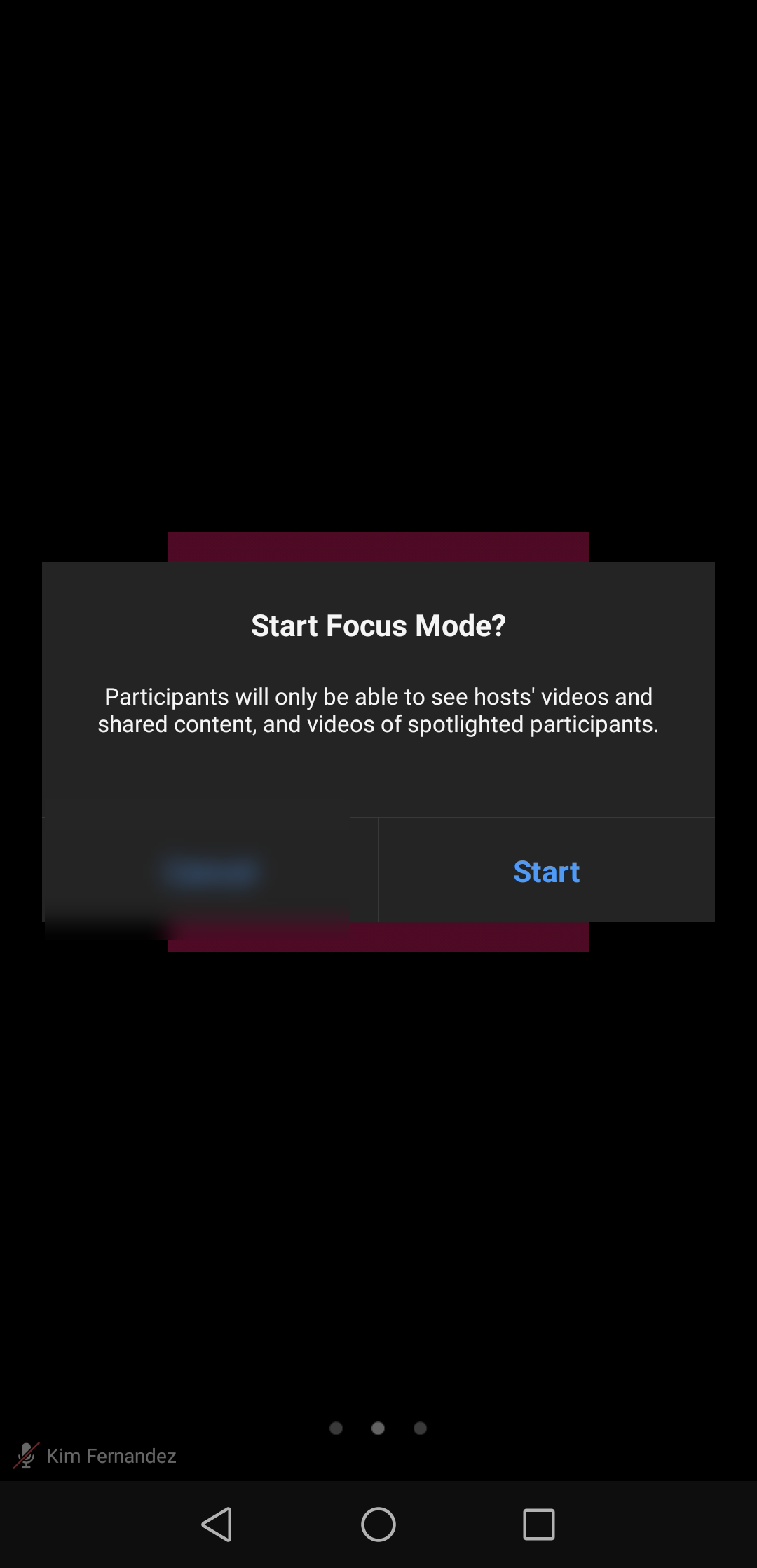 start focus mode on Android