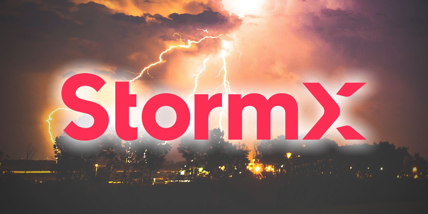 stormx logo on storm background feature