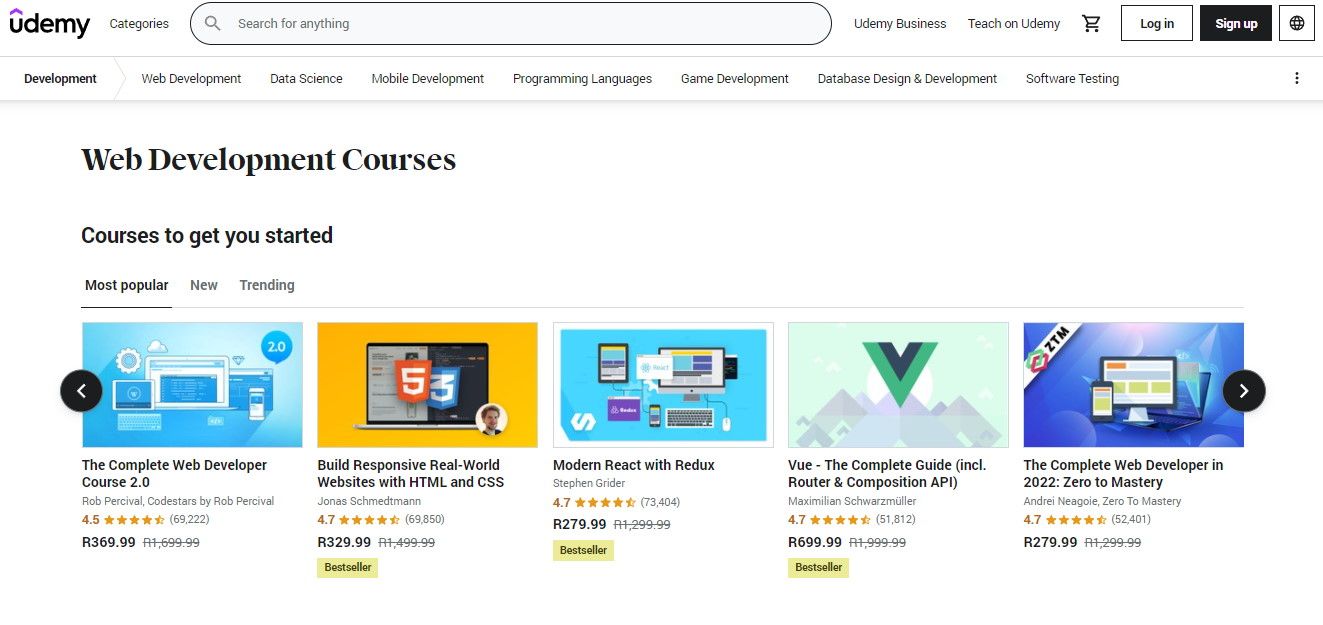 Udemy online courses website