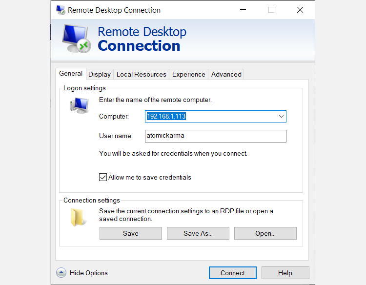 Use Windows remote desktop app