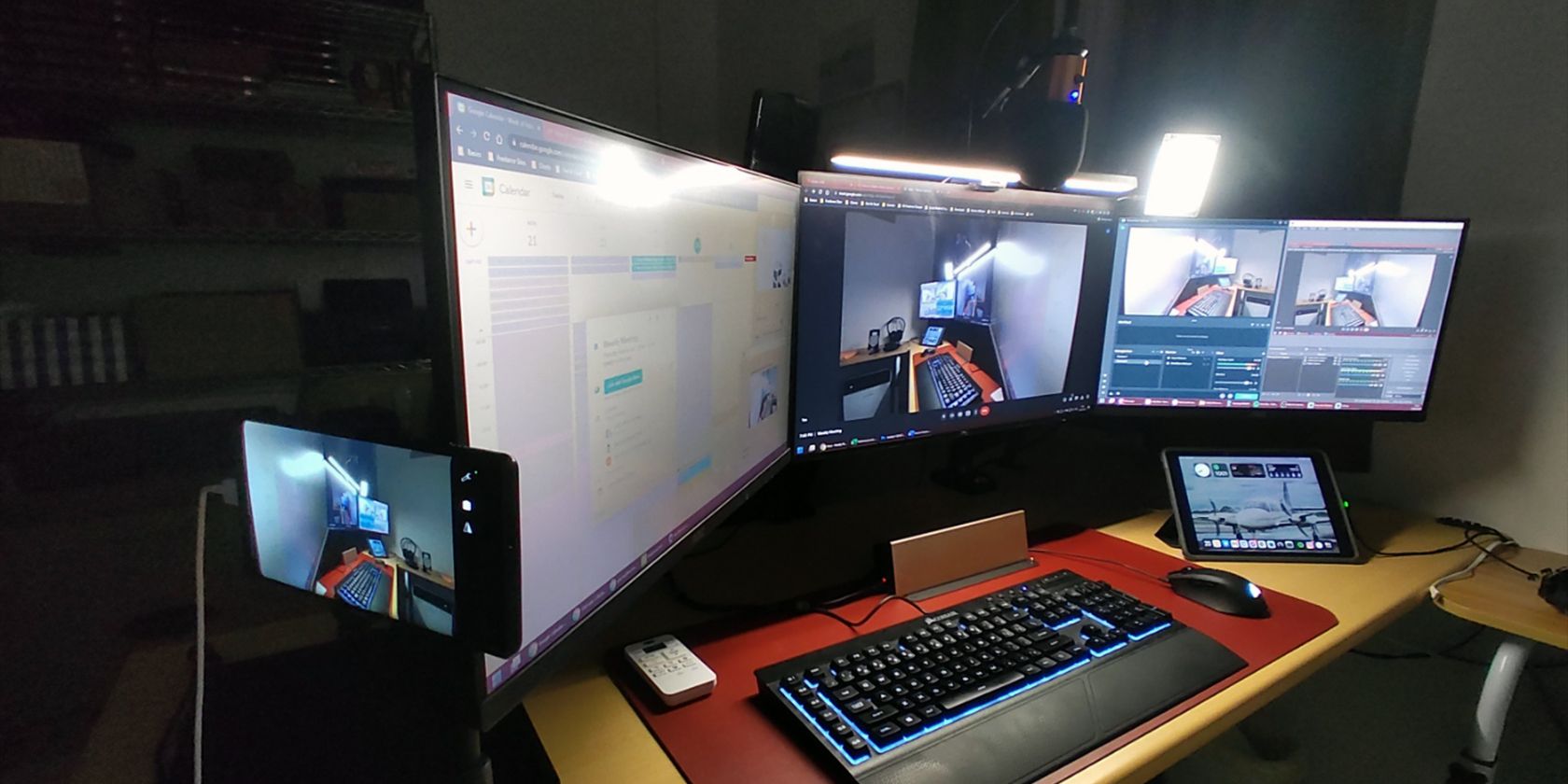Photo of a writer's streaming setup