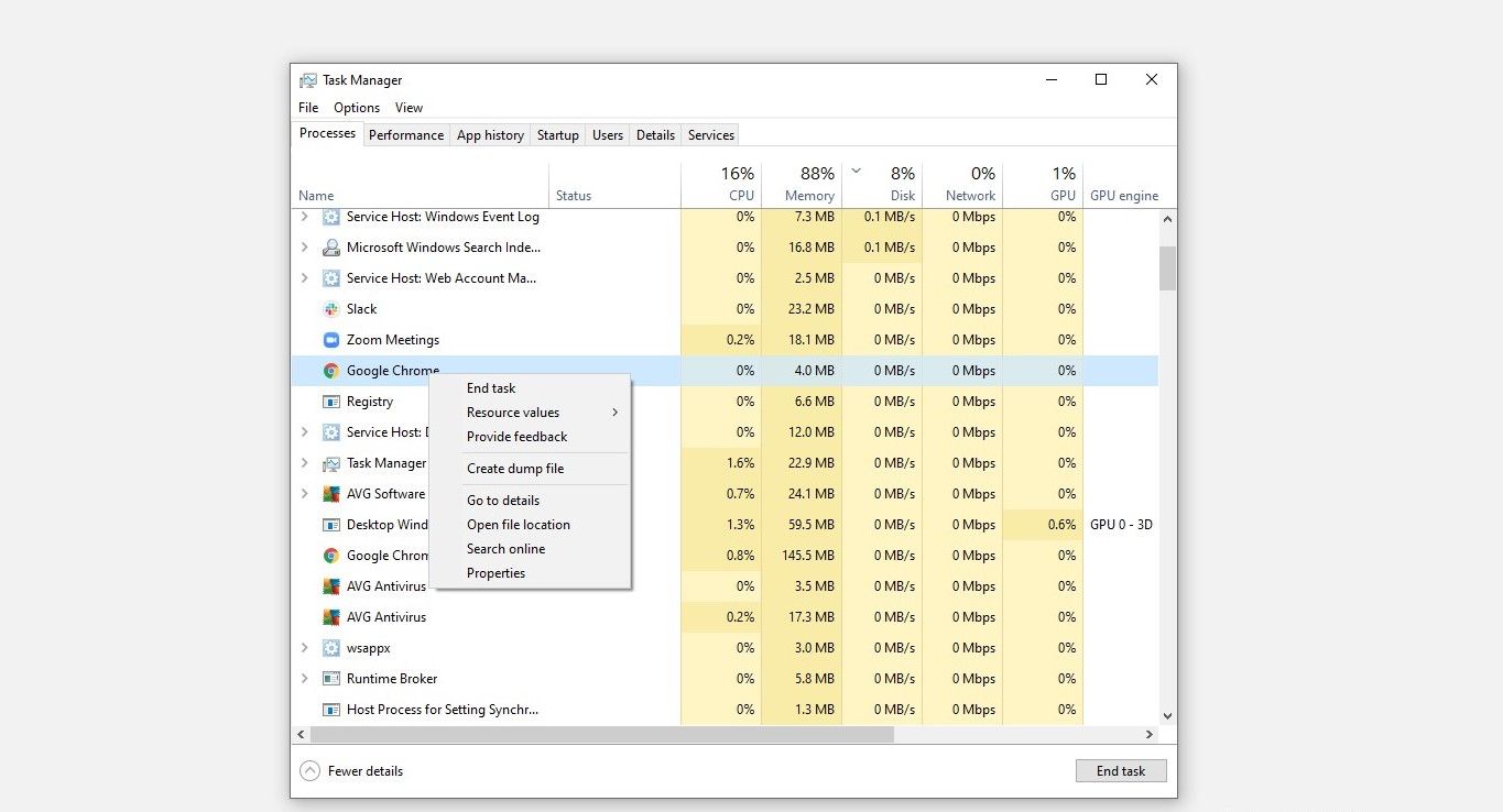 پایان دادن به وظایف در Task Manager ویندوز