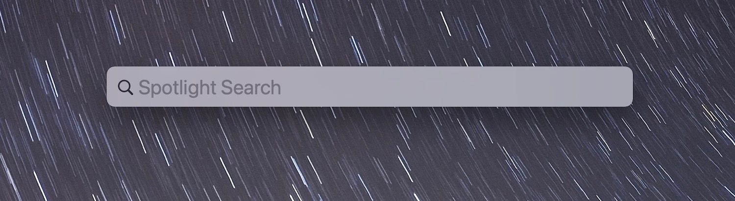 Spotlight Search در مک.