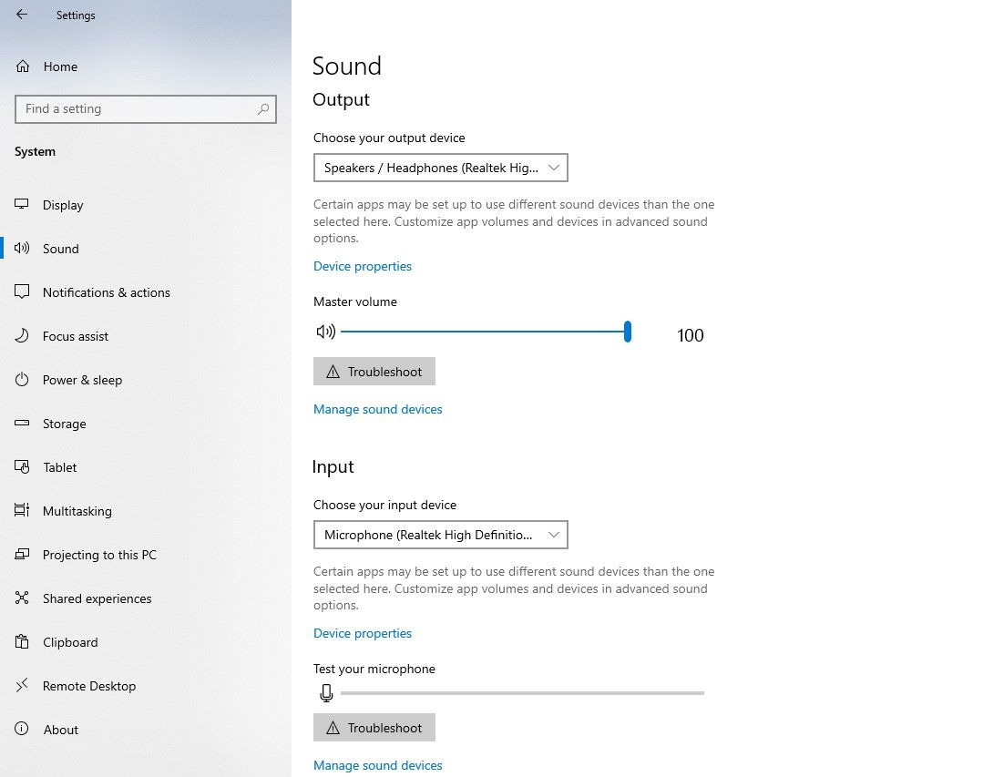 Selecting the Right Input and Output Sound Devices in Windows Settings