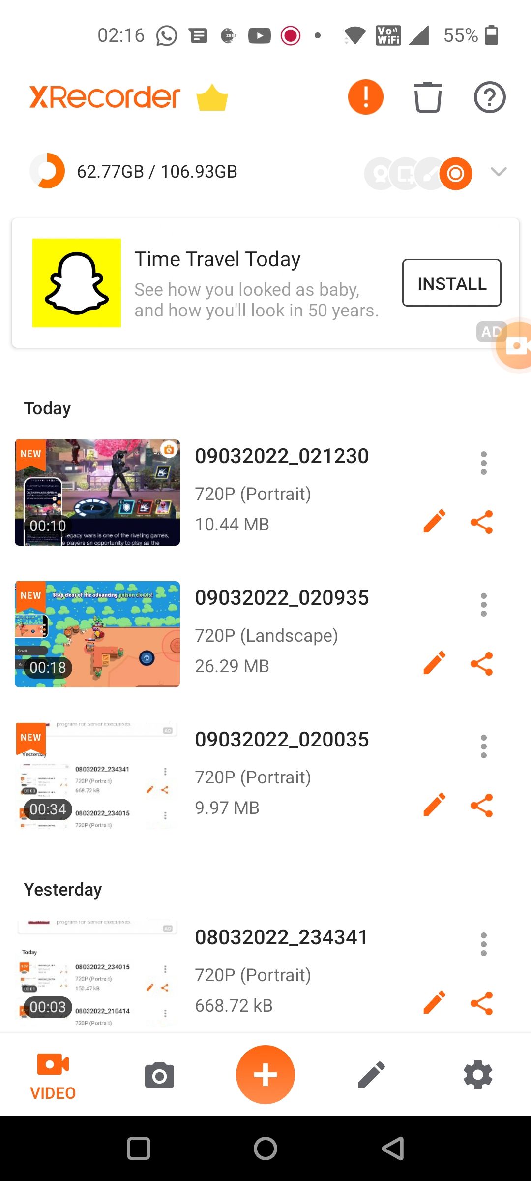 Video Gets Saved in XRecorder App