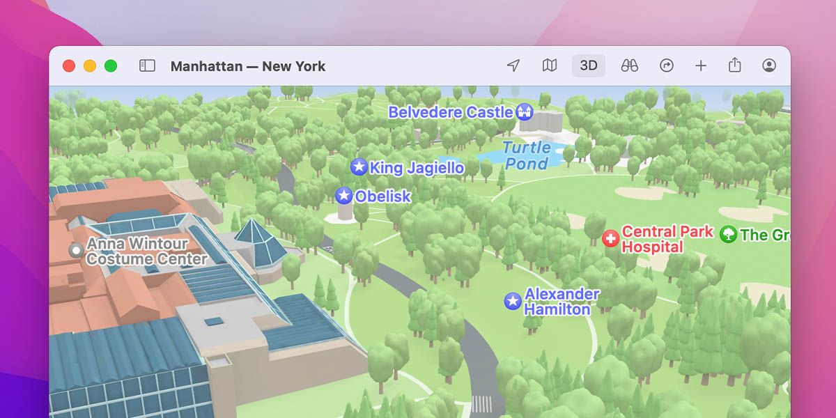 3D mode in Apple Maps