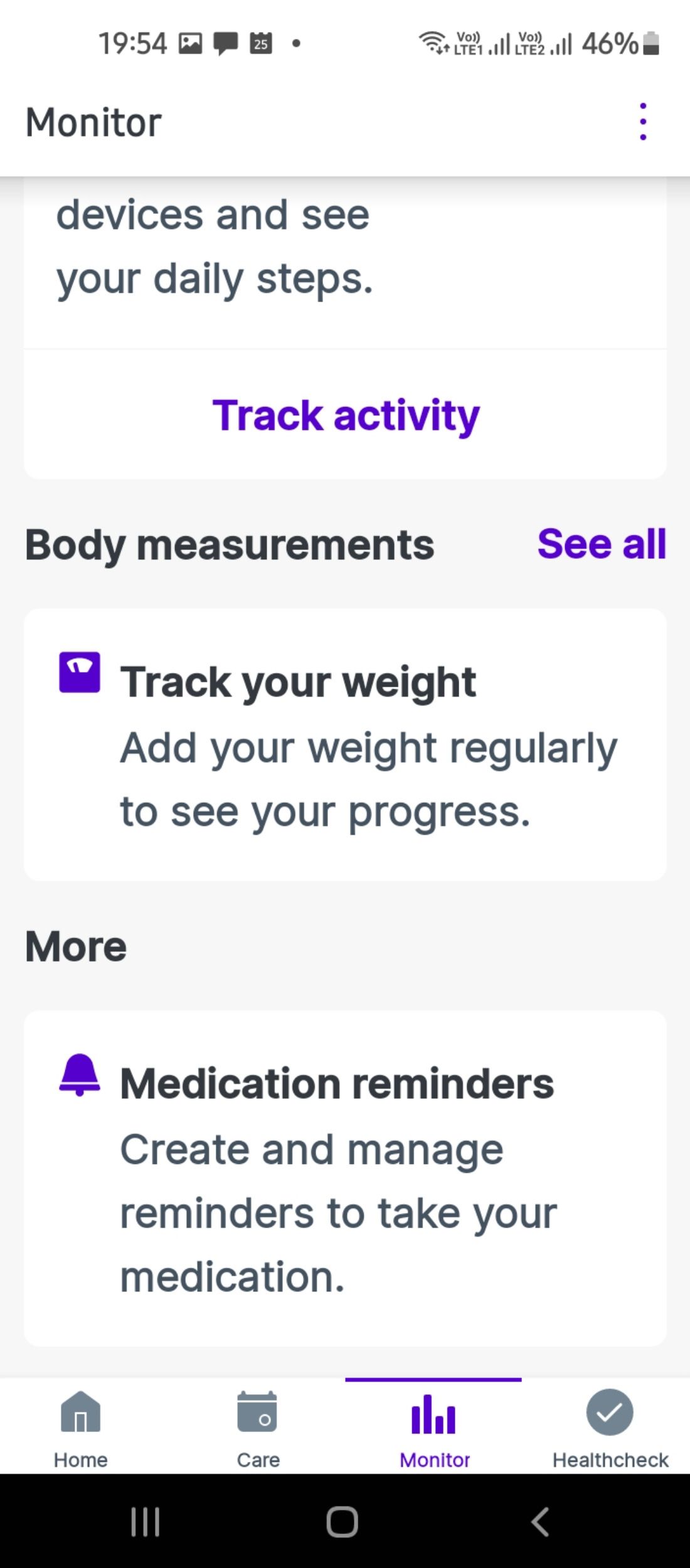 Personalization preferences in the Babylon health app