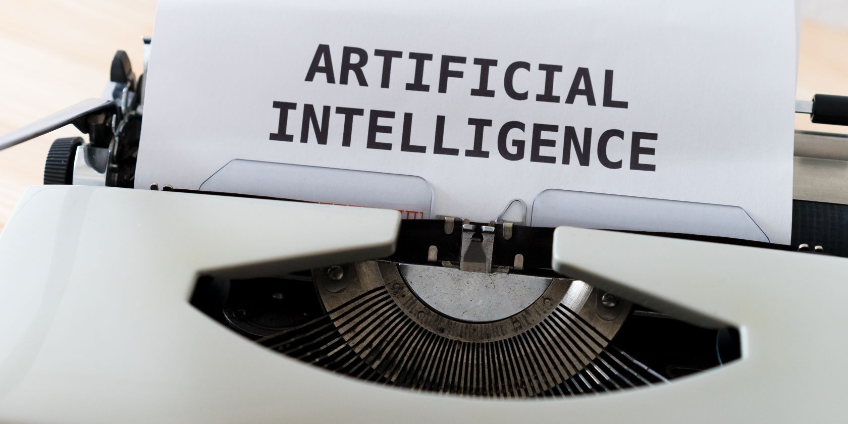 Artificial Intelligence Written on Typewriter