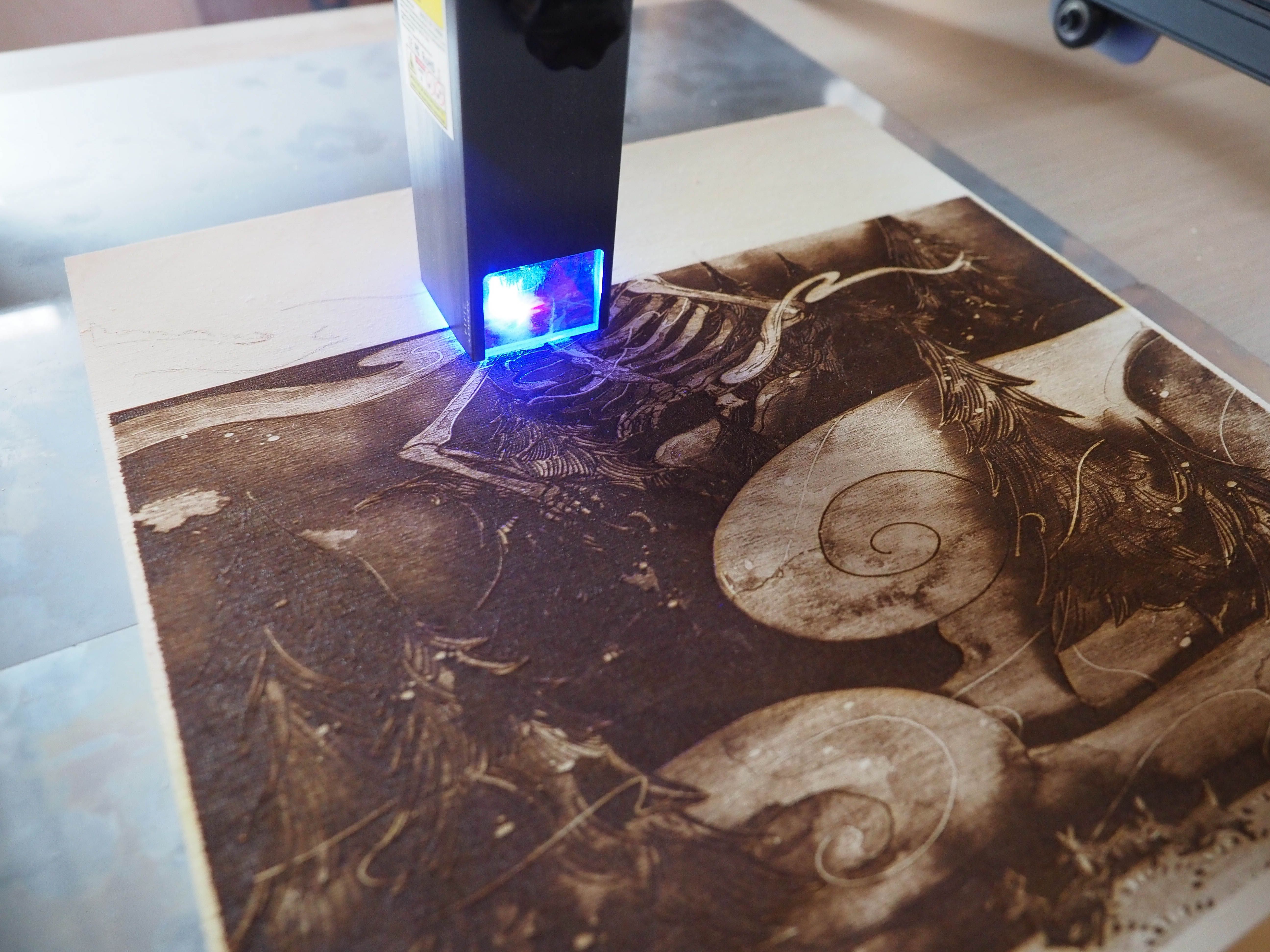 Atomstack X7 Pro laser work in process