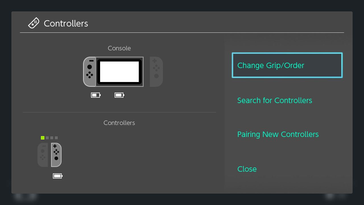 Switch grip: order option in switch settings
