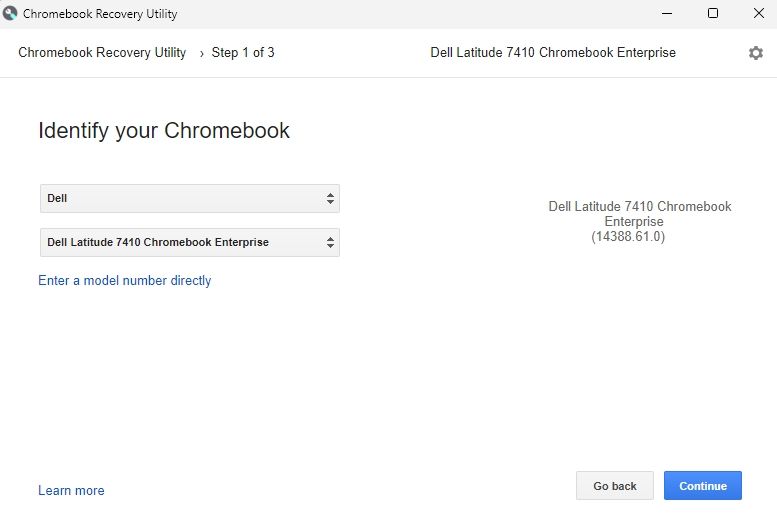 مرحله 1 استفاده از Chromebook Recovery Utility