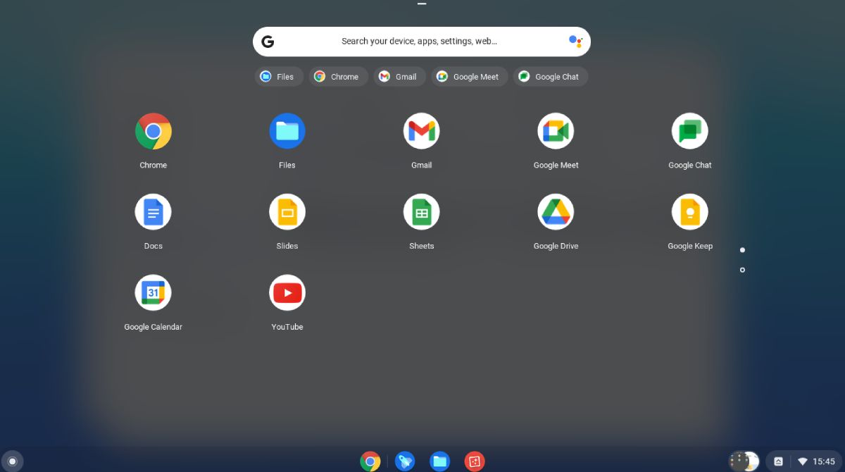 App Drawer of Chrome OS Flex