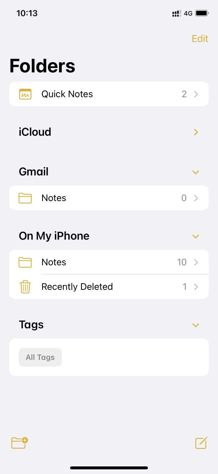 Create notes in Gmail inside the iOS Notes app