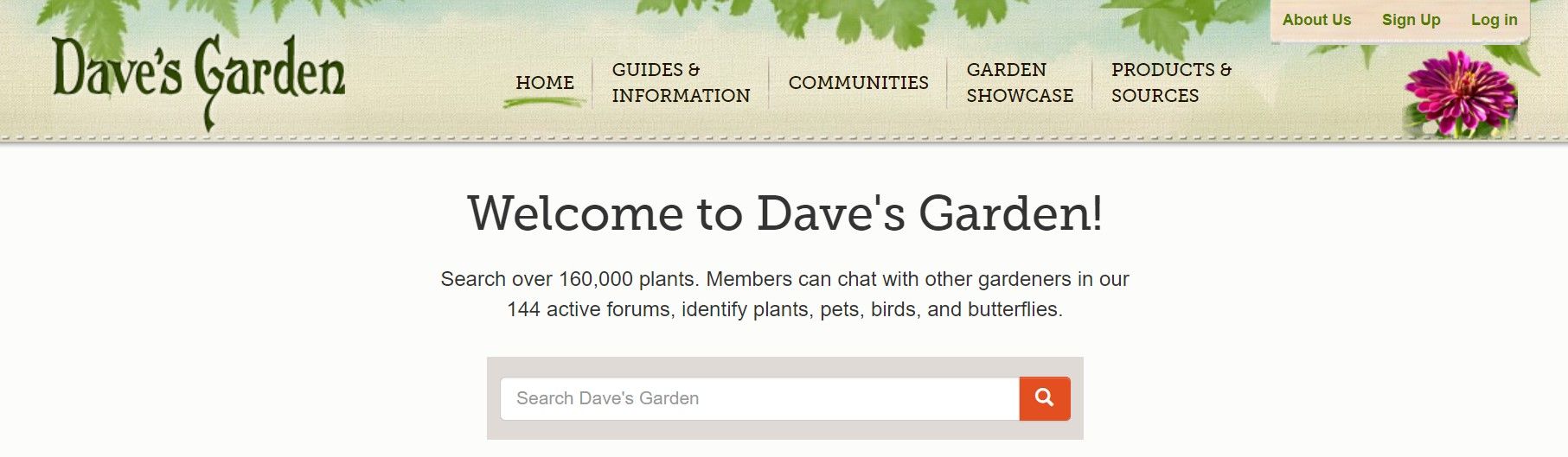 Dave's Garden screenshot