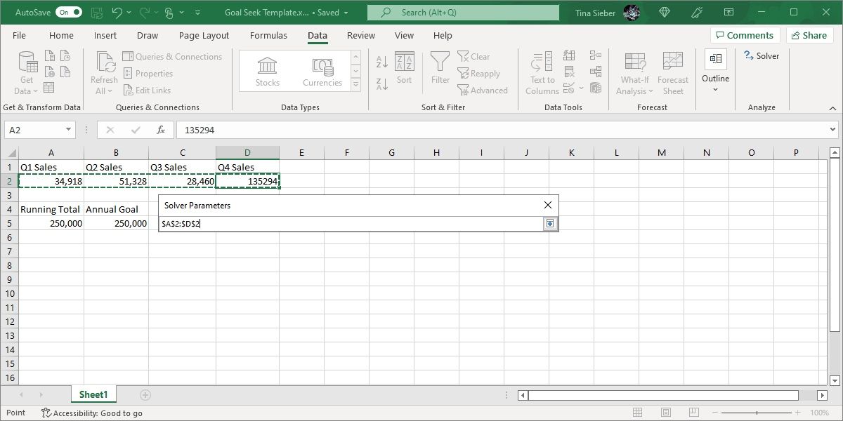 Excel Solver By Changing Variable Cells