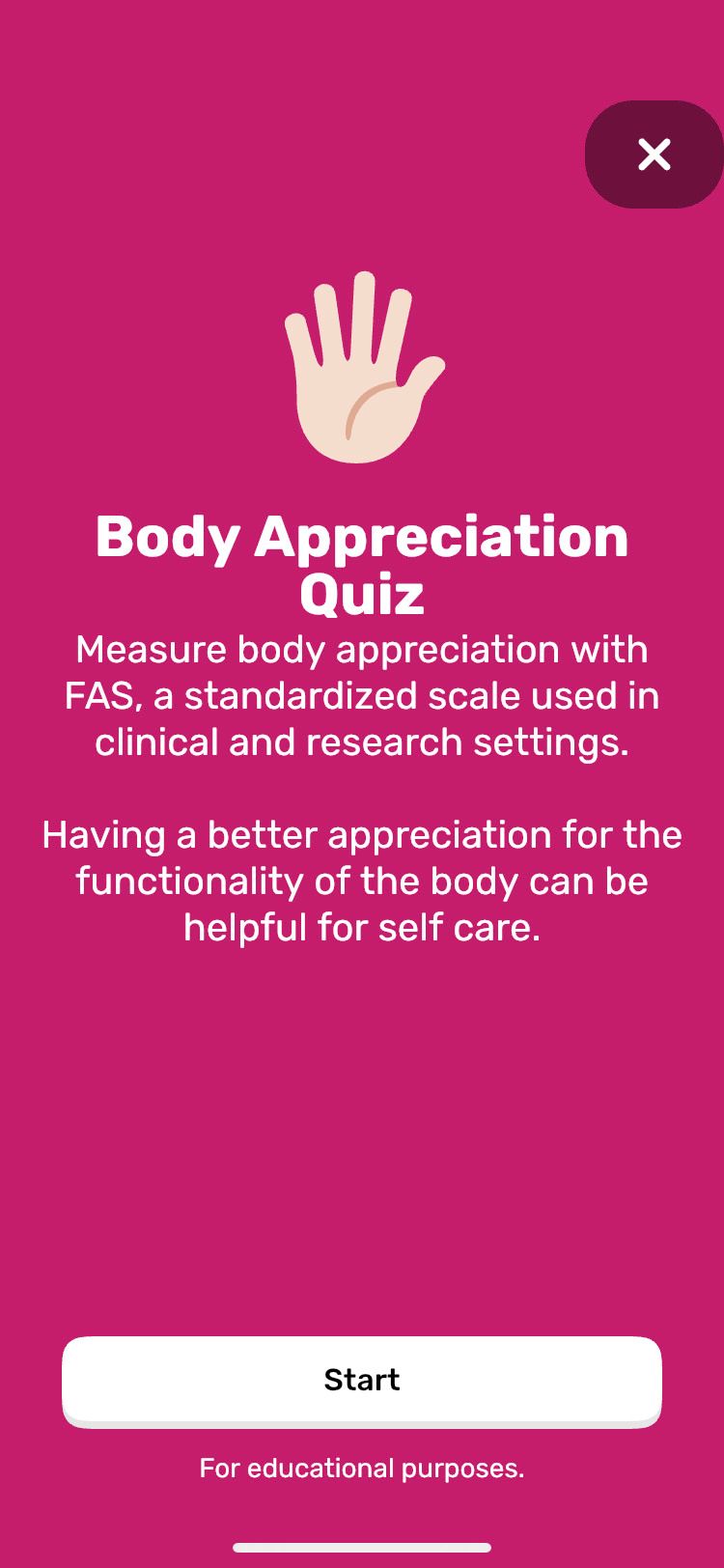 Finch App Body Appreciation Quiz
