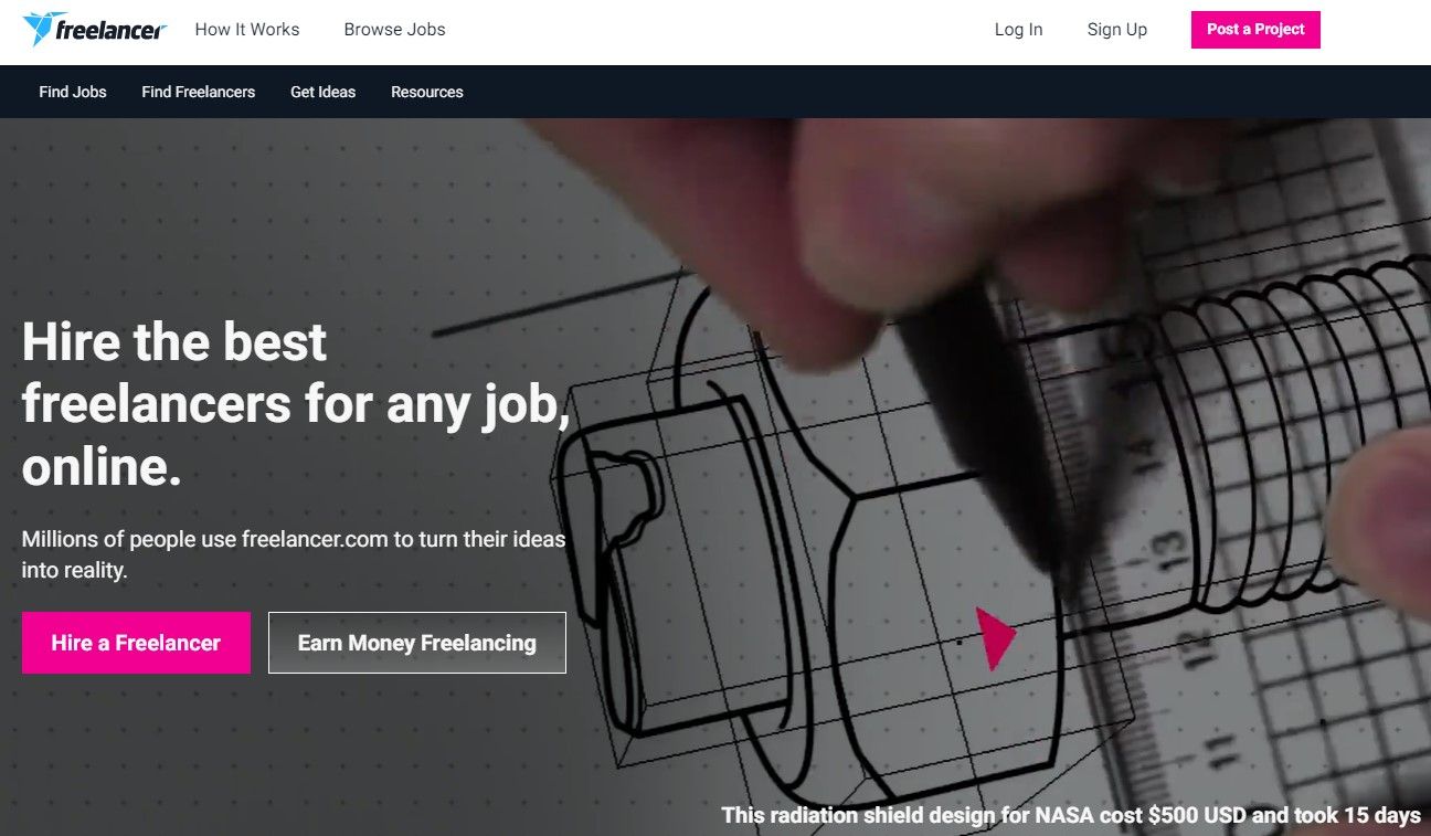 Freelancer Website Homepage