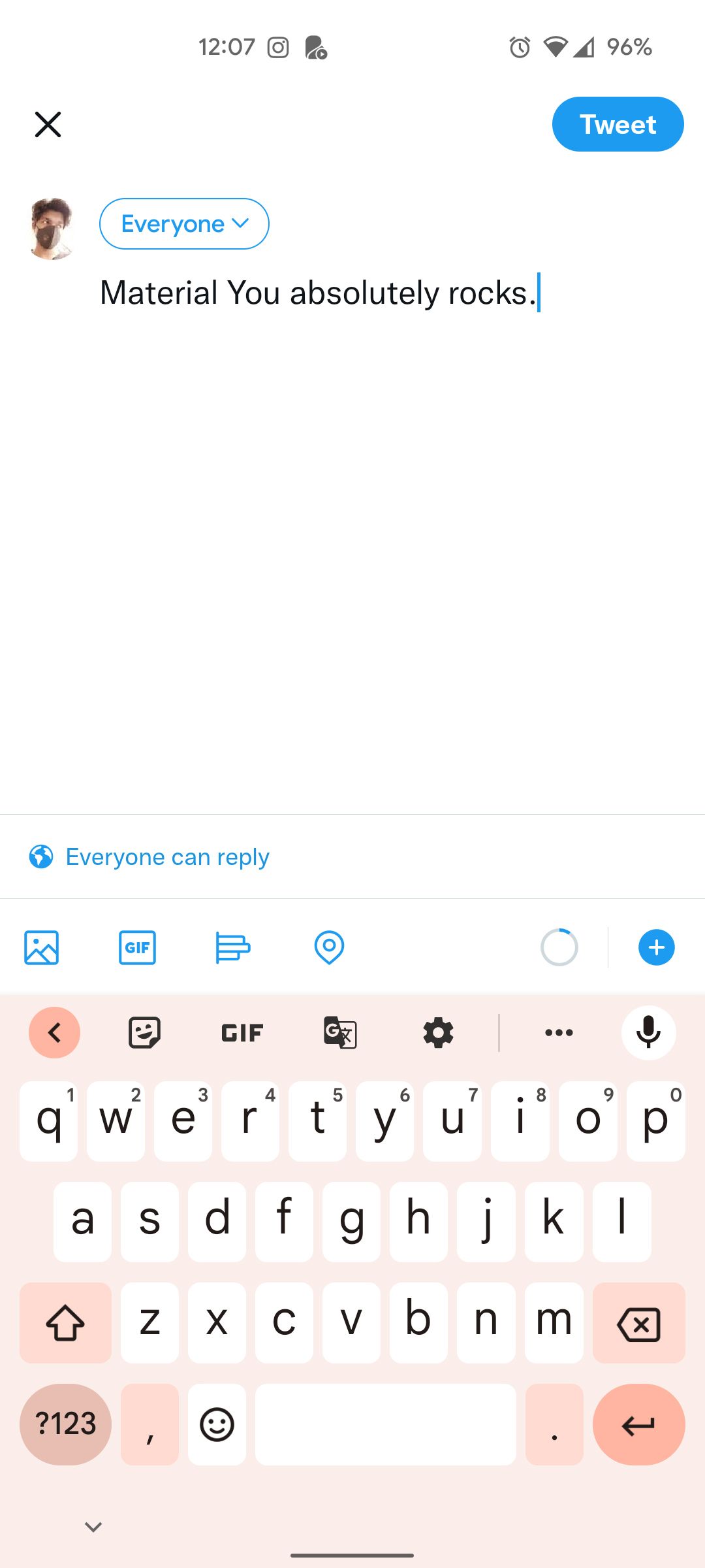 Gboard با موضوعی به رنگ ماهی قزل آلا