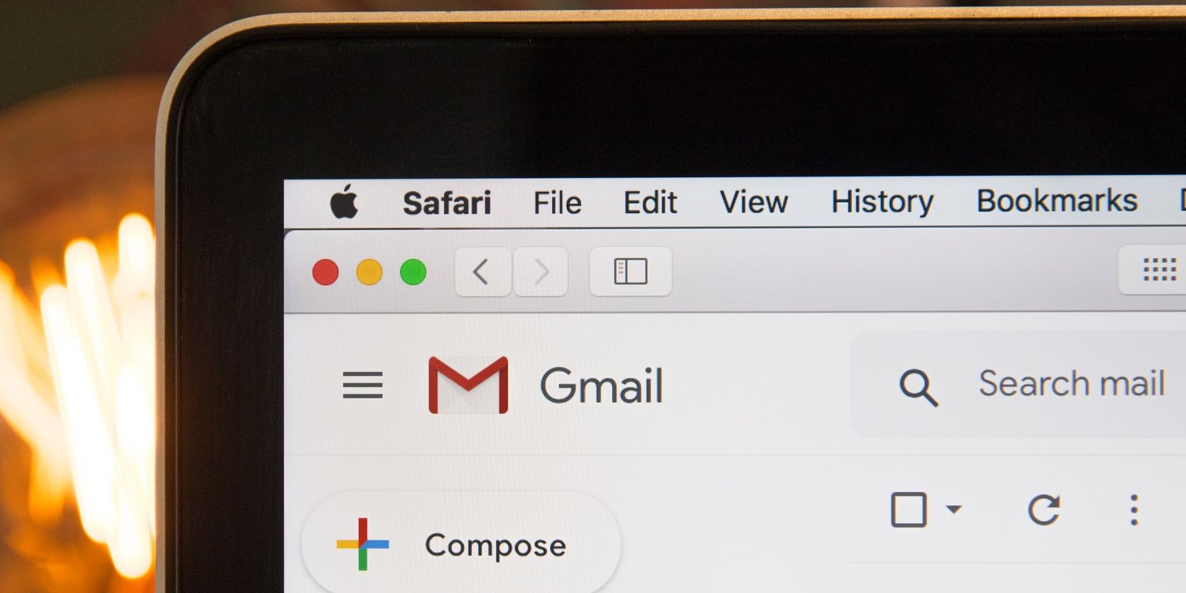 Image shows Gmail on a laptop screen