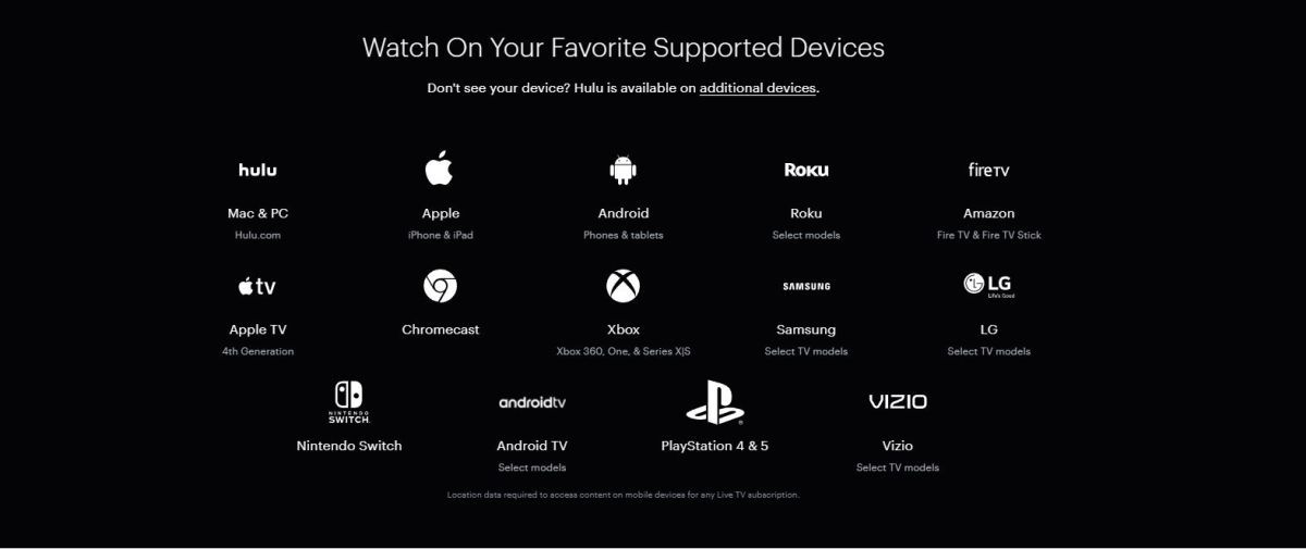 Hulu Live Tv Living Room Devices