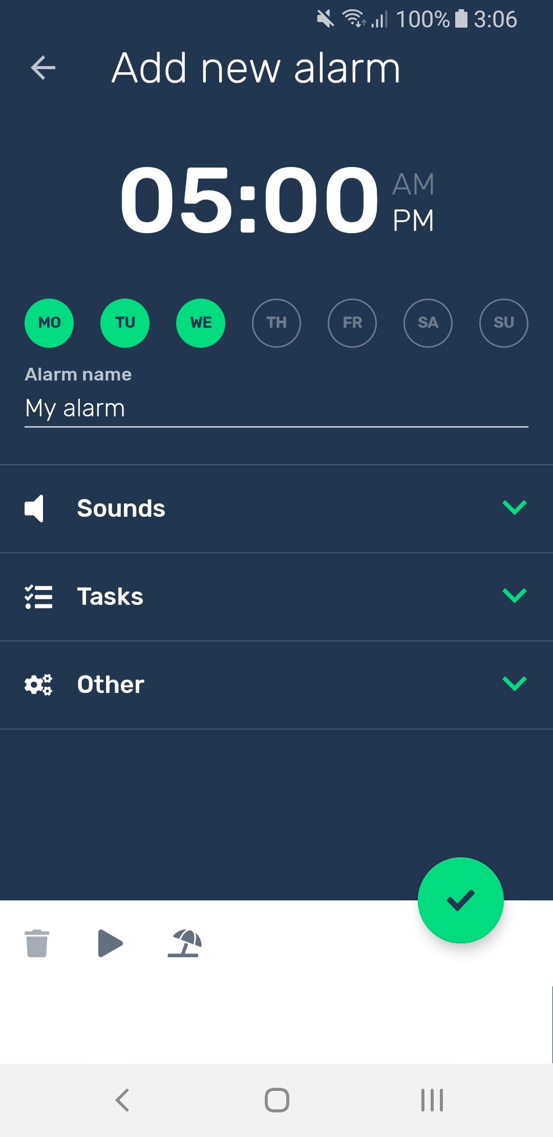 I Can't Wake Up! add alarm