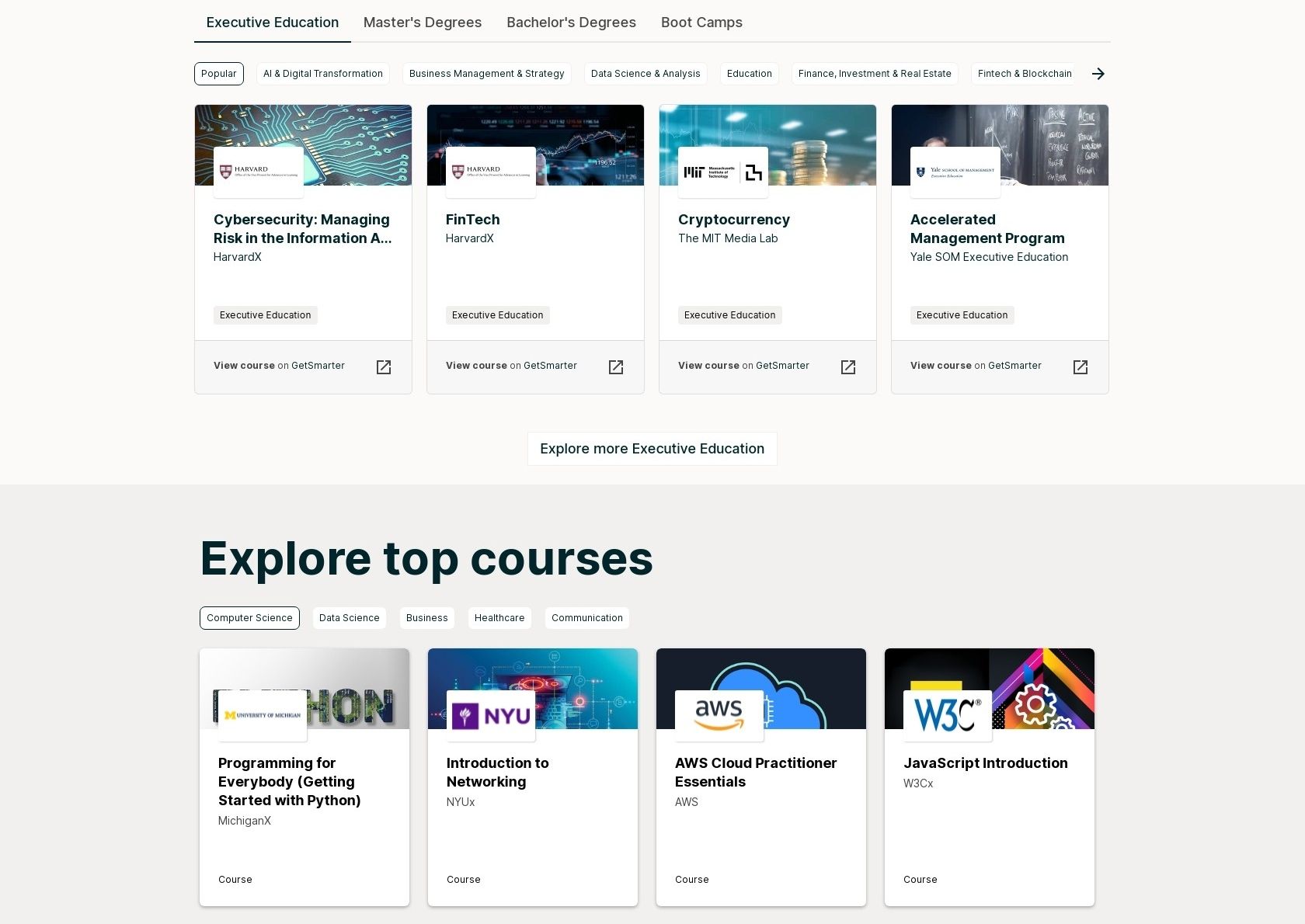 Popular courses on edX