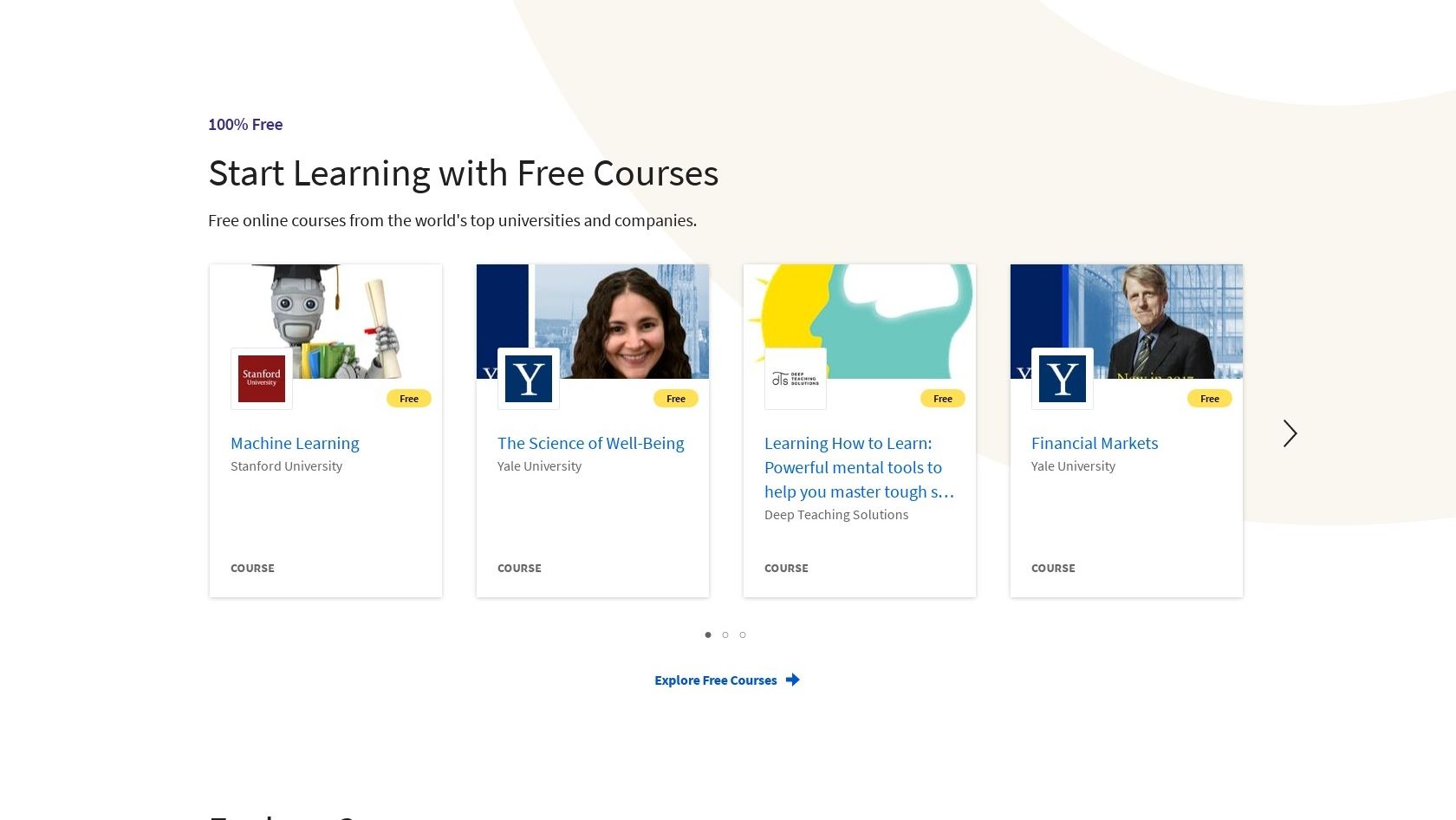 Free courses on Coursera