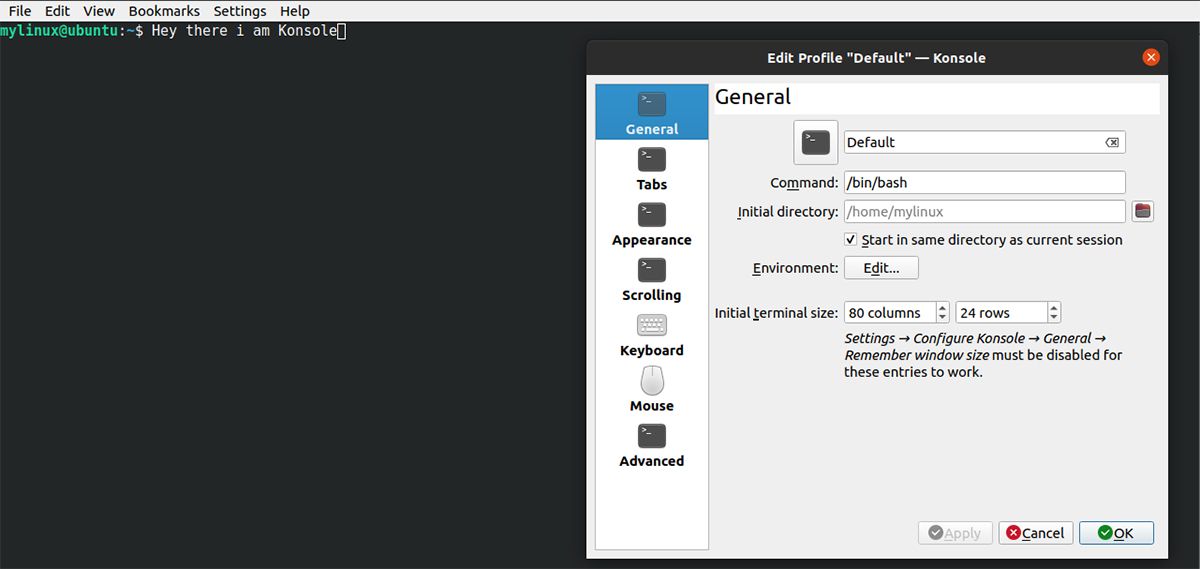 Konsole - Application d'émulateur de terminal pour Linux
