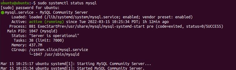 وضعیت MySQL