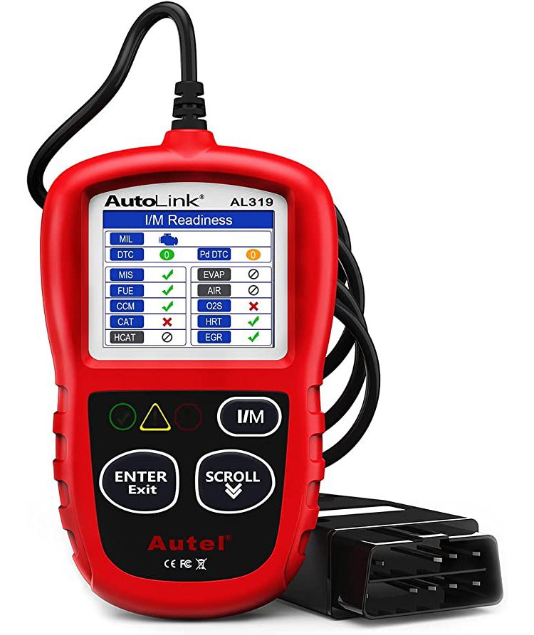Picture of a wired Autel OBD2 Scanner