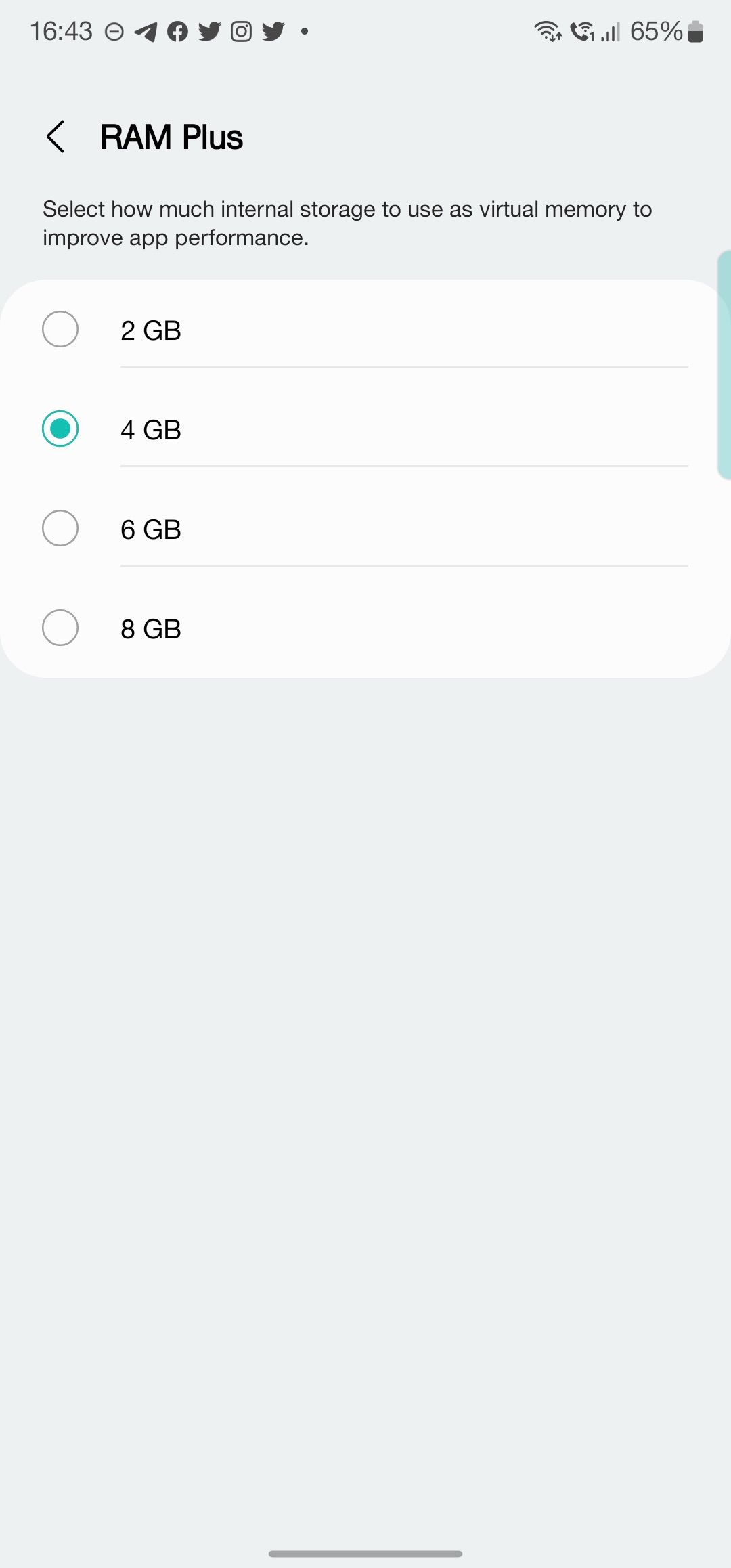 One UI 4 -1 RAM Plus