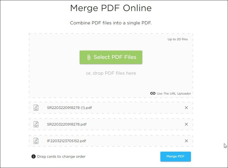 PDF merger web only
