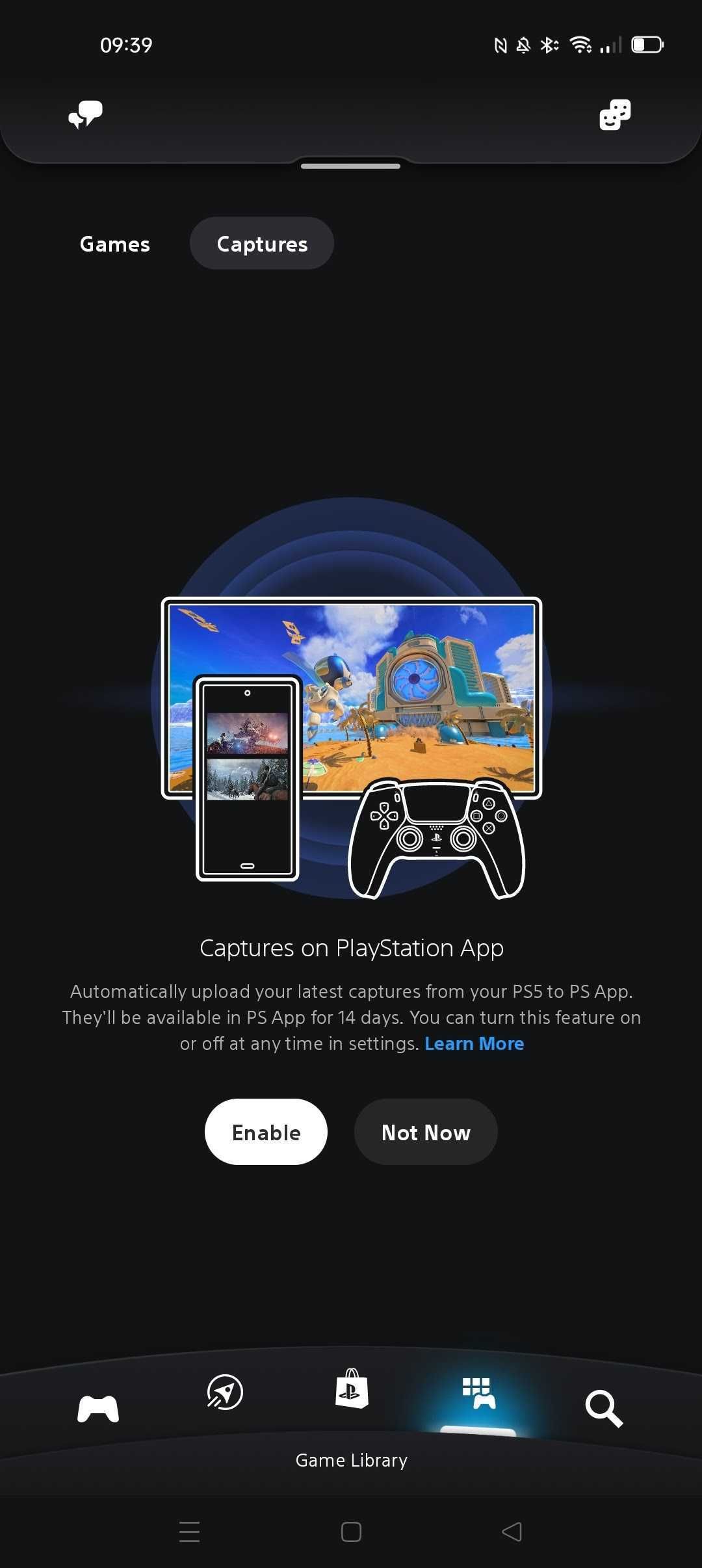 PlayStation app eneable auto uploads captures