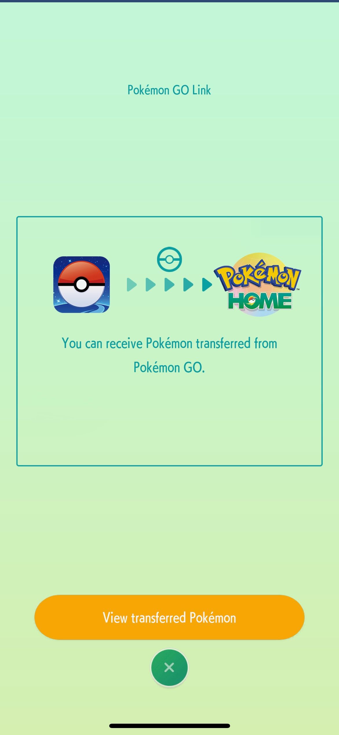 Receive Pokemon From Go to Home