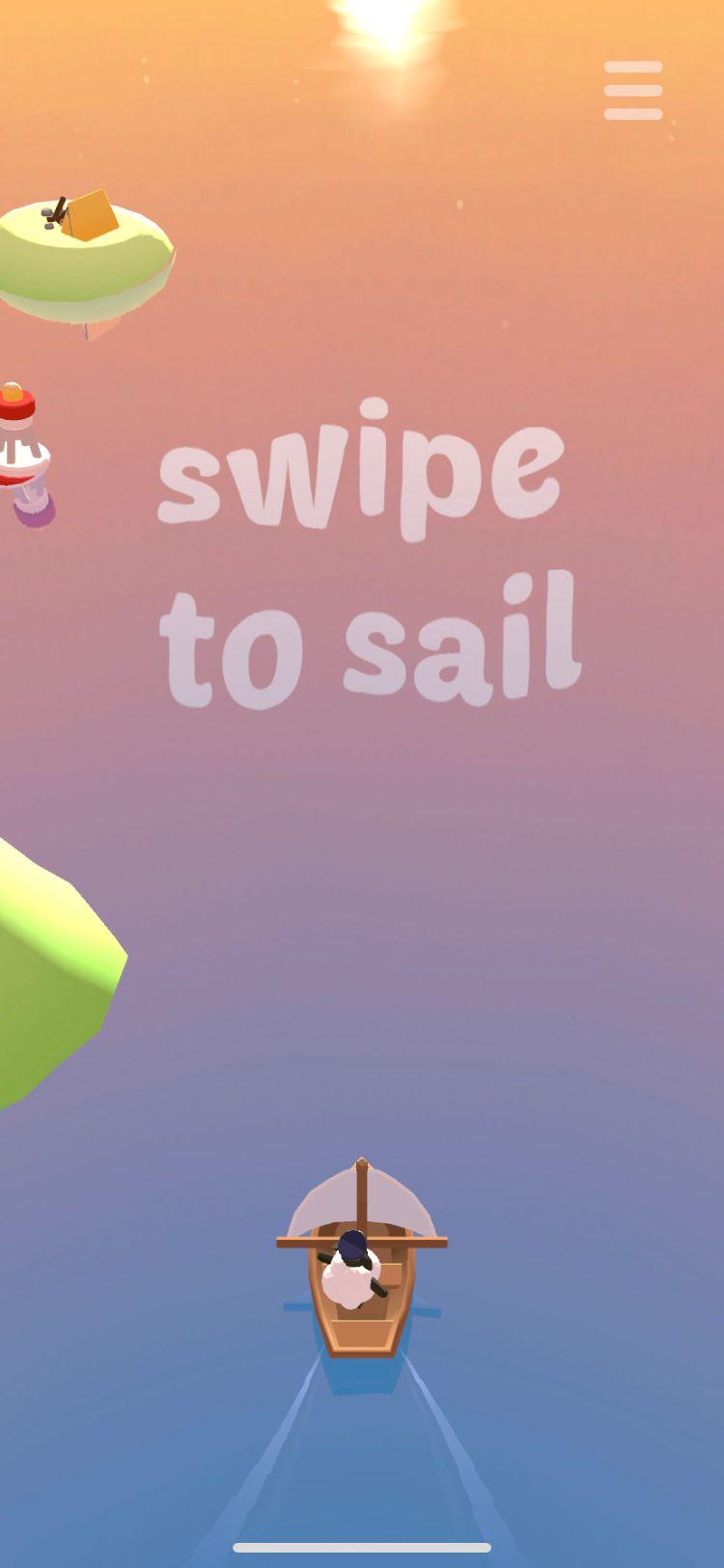 Scroll to Sleep app Swipe to Sail screen
