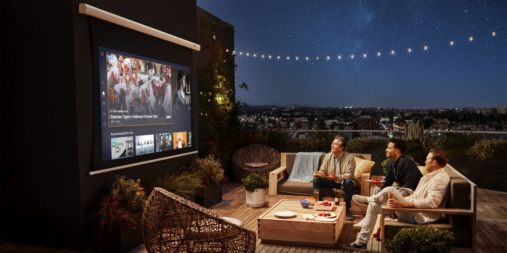 Sling TV on the rooftop