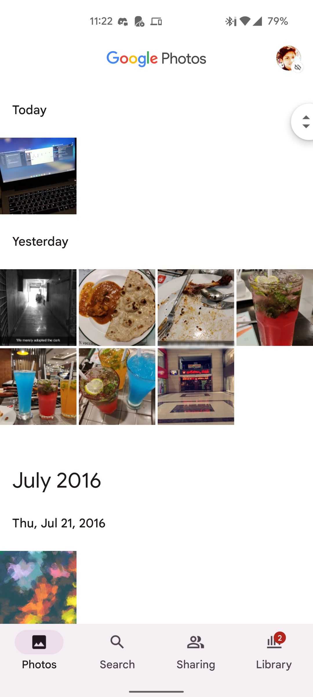 Google Photos با کتابخانه بارگذاری شده